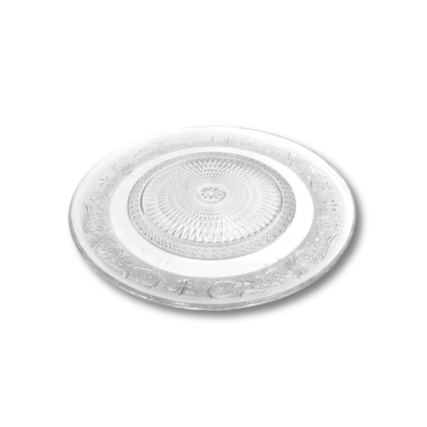 PLATO DE VIDRIO LABRADO P/TORTA 32.5 CM - Imagen 2