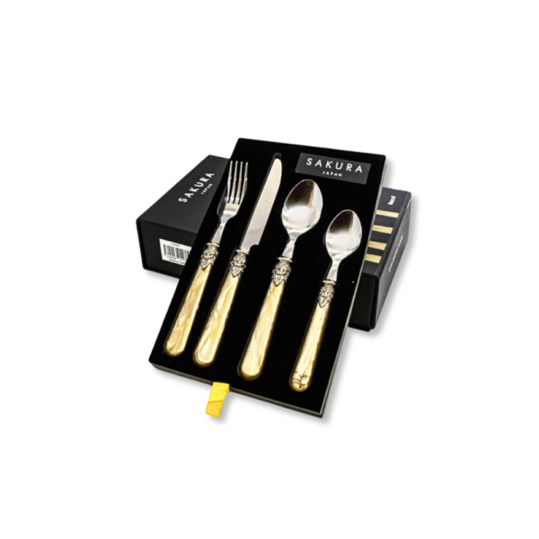 CUBIERTOS BACCI FIRENZE SAKURA BEIGE X 24 PZAS