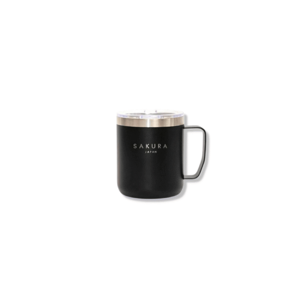 TAZA TERMICA HERMETICA SAKURA NEGRA 354 ML