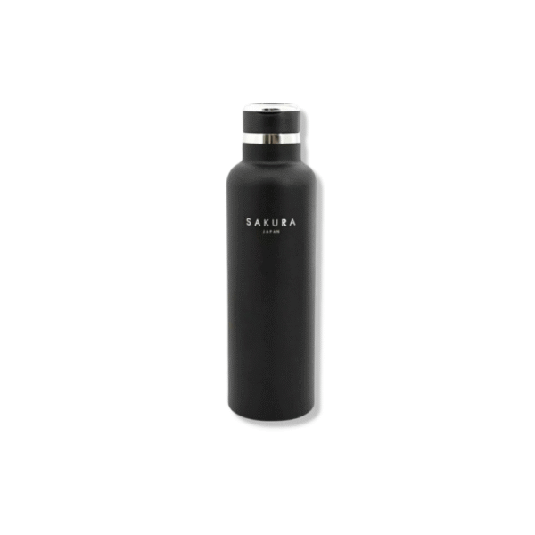 BOTELLA TERMICA SAKURA ACERO INOX NEGRA 750 ML