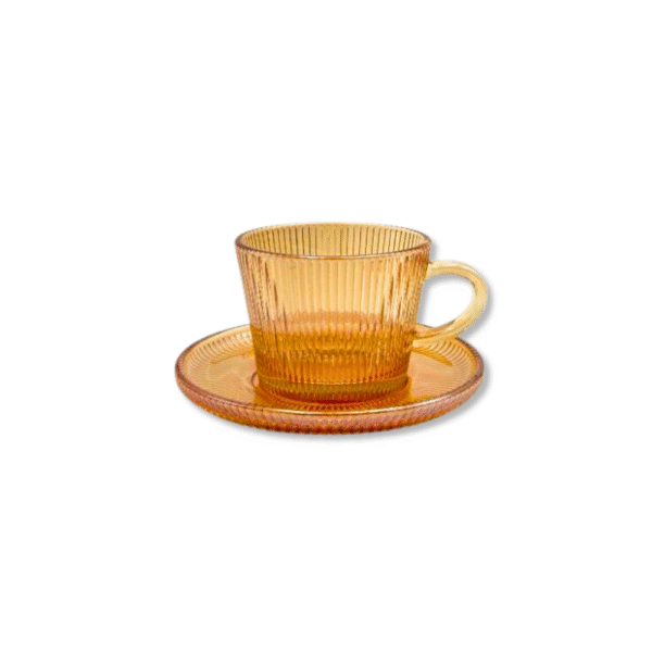 TAZA Y PLATO GOLD X6 UNID