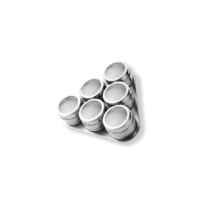 ESPECIERO IMANTADO ACERO INOX. X 6 TRIANGULAR