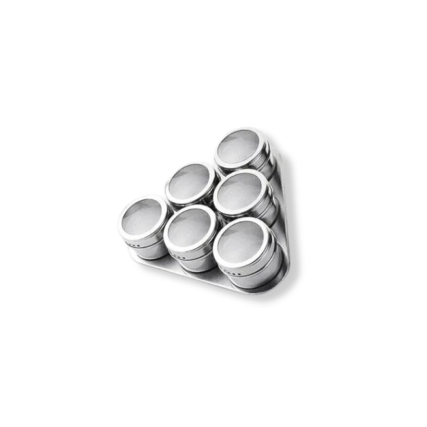 ESPECIERO IMANTADO ACERO INOX. X 6 TRIANGULAR