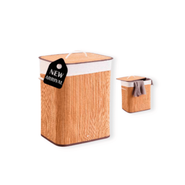 CANASTO BAMBOO RECTANGULAR NATURAL