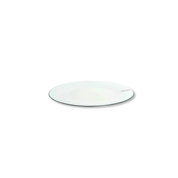PLATO POSTRE DE VIDRIO HOME CONCEPT OPAL BLANCO 18 CM