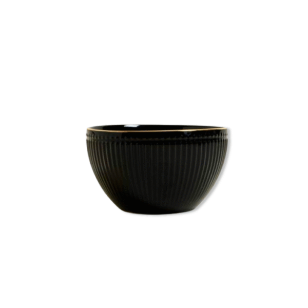 BOWL ACAPULCO BLACK BORDE DORADO 14X8 CM - Imagen 2