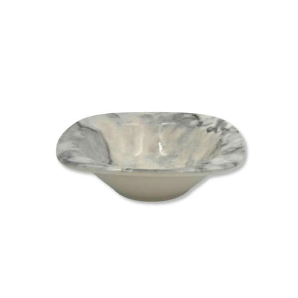 CAJA X 6 BOWL CUADRADO MARMOLADO 16X16X5CM