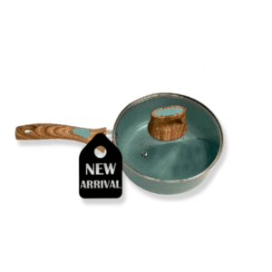CACEROLA ANTIADHERENTE VERDE MELANGE PREMIUM CON MANGO DE MADERA