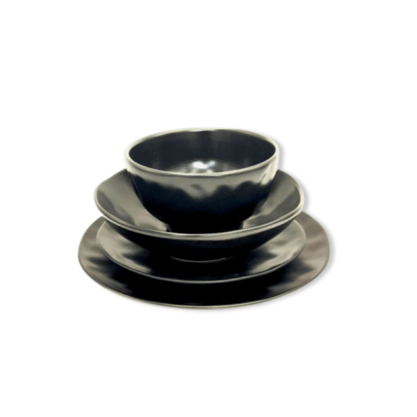 PLATO BLACK HONDO 20X5CM X1 - Imagen 2