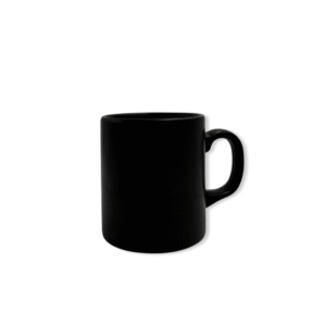 MUG CERAMICO NGO/BCO/GRIS 9 X 8 CM
