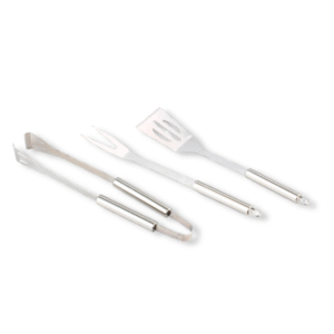 SET X 3 UTENSILIOS BBQ ACERO INOXIDABLE
