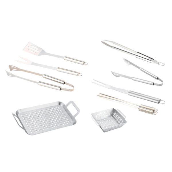 SET X 3 UTENSILIOS BBQ ACERO INOXIDABLE - Imagen 2