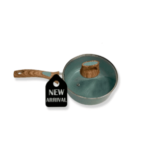CACEROLA ANTIADHERENTE VERDE MELANGE PREMIUM CON MANGO DE MADERA